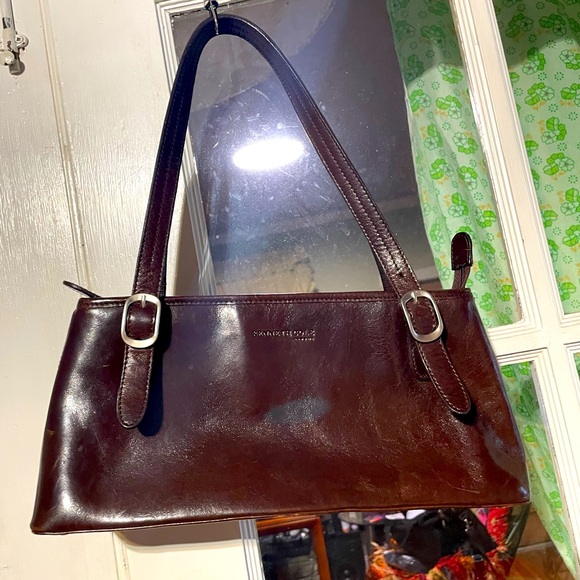 Kenneth Cole New York Handbags - Kenneth Cole New York Brown Leather Satchel Purse Y2K 2000s